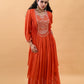 Orange indo- western