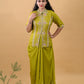 Green Drape skirt with Structure Top