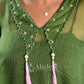 Emerald Cascade Dress