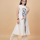 Ivory Parrot Embroidered Kurti Set