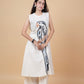 Ivory Parrot Embroidered Kurti Set