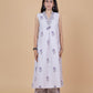 Lavender Embroidered Yoke Kurta Set