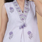 Lavender Embroidered Yoke Kurta Set