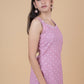 Pastel Pink Mirror Work Kurta Set