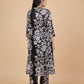 Black & White Floral Kurta Set