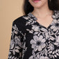 Black & White Floral Kurta Set