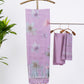Linen Cotton Floral Lilac Suit Set