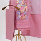 Mauve Pink Floral Appliqué Unstitched Suit Set