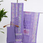 Lilac Floral Cutwork Cotton 3PC Unstitched Suit