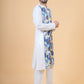 Men's Digital Printed Paneled Kurta with Cotton Straight Pants