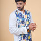 Men's Digital Printed Paneled Kurta with Cotton Straight Pants