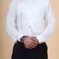 Men's White Cotton Rayon Designer Shirt