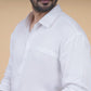 Mens Classic White Textured Cotton Shirt