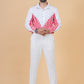 Men's Red & White Striped Cotton Shirt