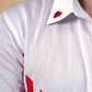 Men's Red & White Striped Cotton Shirt