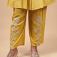Yellow Pintuck Embroidered Kurta Set