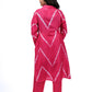 Pink Tie-Dye Collar Kurta Set