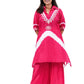 Pink Tie-Dye Embroidered Kurta Set