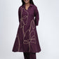 Purple Artistic Floral Kurta Set