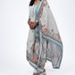 Ivory Blue Artistic Embroidered Kurta Set with Printed Dupatta