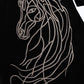 Black Artistic Horse Embroidered Kurta Set