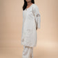 Cream Floral Embroidered Kurta Set