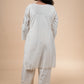 Cream Floral Embroidered Kurta Set