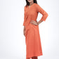Rust Orange Artistic Eye Kurta Set