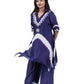 Purple Tie-Dye Embroidered Kurta Set
