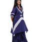 Purple Tie-Dye Embroidered Kurta Set