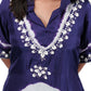 Purple Tie-Dye Embroidered Kurta Set